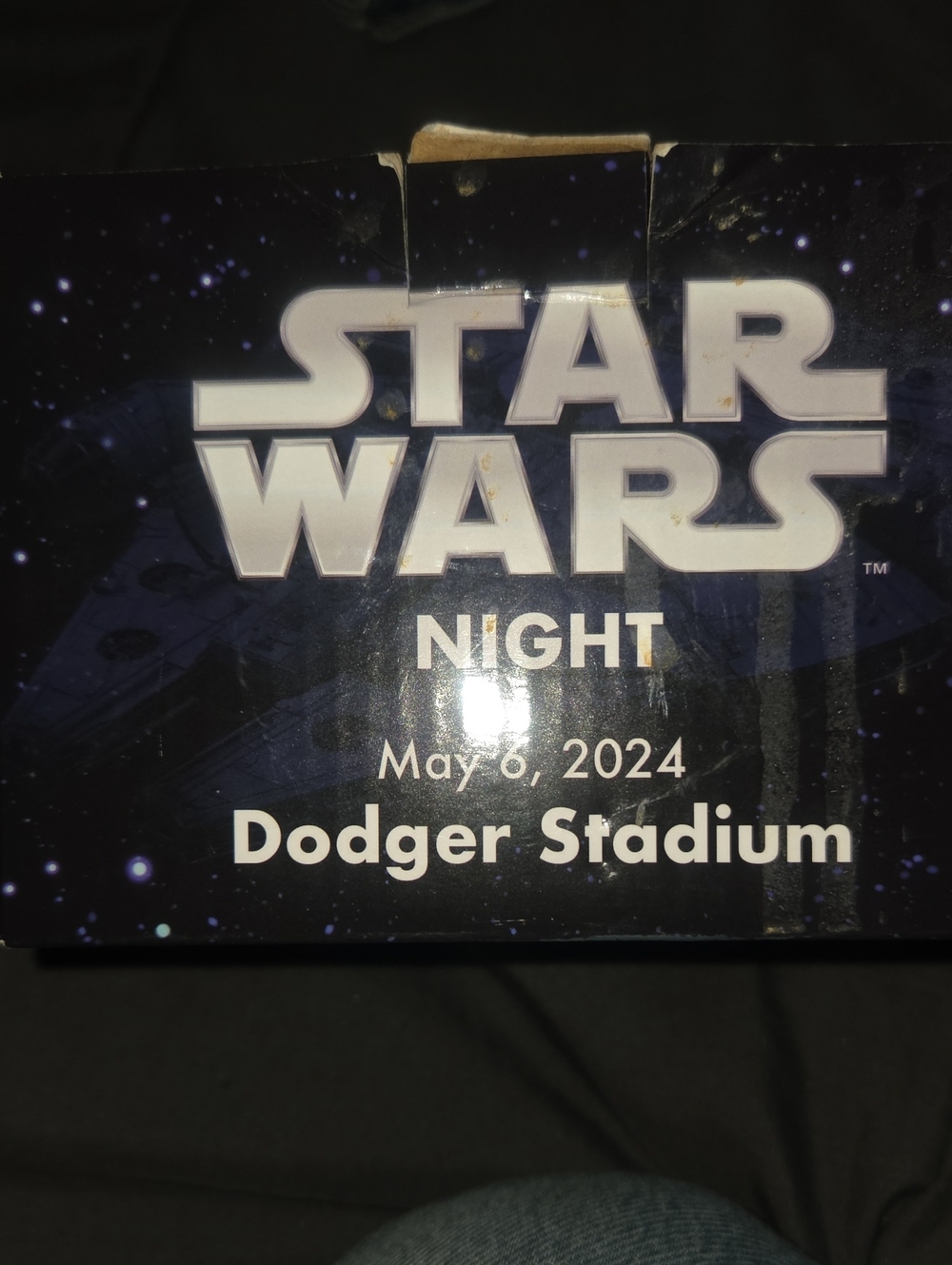 Star Wars Navy and White Night Dodger Stadium Promotional Art